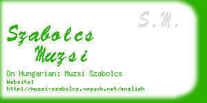 szabolcs muzsi business card